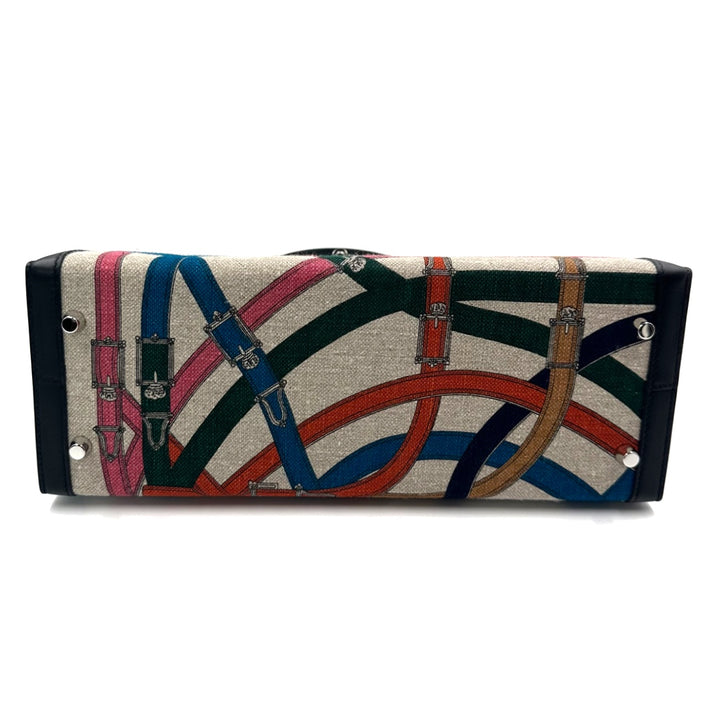 Hermès Kelly Sellier 32 Toile de Camp Cavalcadour PHW, limited edition Bag