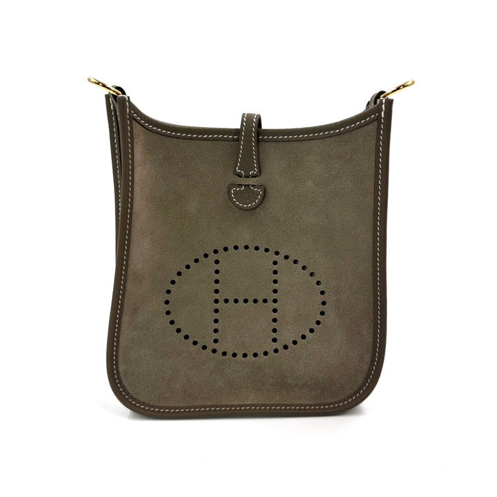 Hermès Evelyne 16 Amazone VEAU Grizzly Clemence Wooly AC GRIS CAILLOU ETOUPE Bag