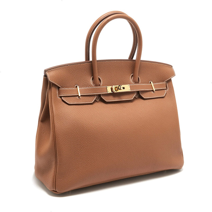 Hermès Birkin 35 Bag in Gold Togo Leather with Gold Hardware - Gemaee  UAE