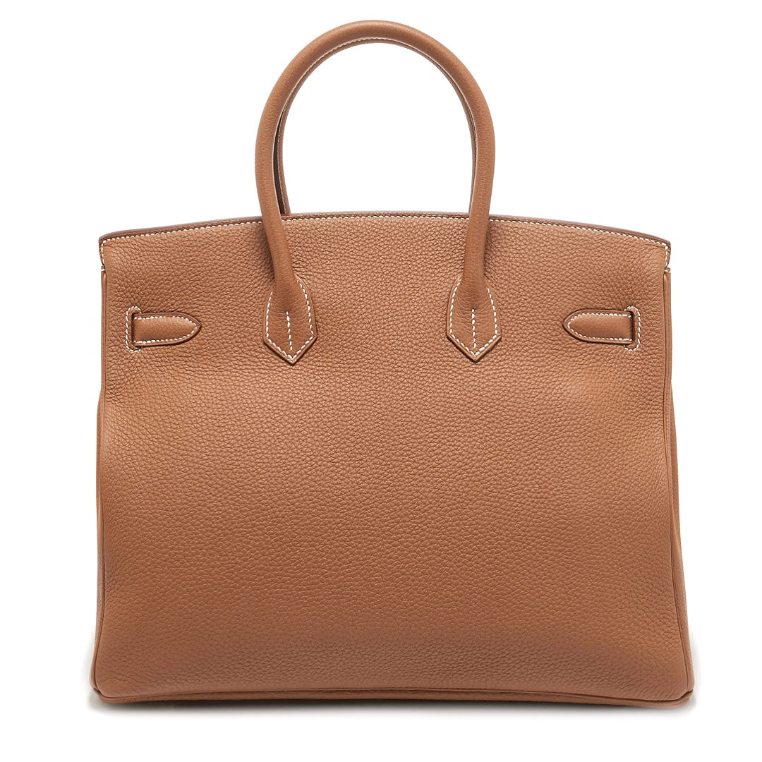 Hermès Birkin 35 Bag in Gold Togo Leather with Gold Hardware - Gemaee  UAE