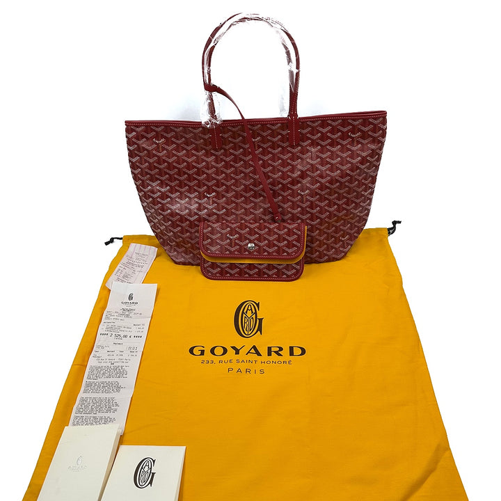 Goyard Red Goyardine Coated Canvas and Leather Saint Louis PM Tote