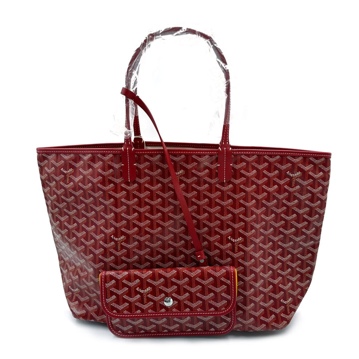Goyard Red Goyardine Coated Canvas and Leather Saint Louis PM Tote