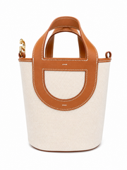 Hermès In The Loop 18 Écru Toile H Canvas and Gold Swift Leather Tote with Gold Hardware