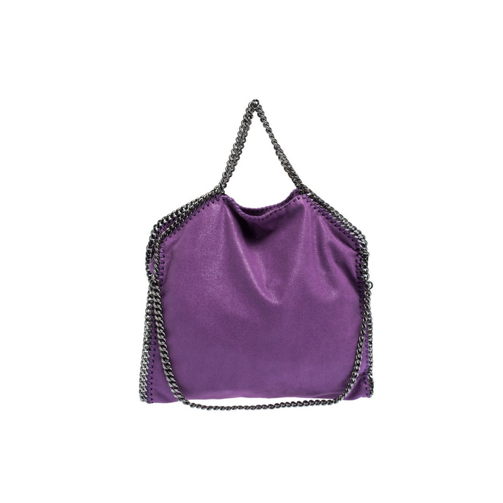 STELLA MCCARTNEY PURPLE FAUX LEATHER SMALL FALABELLA TOTE Bag - Gemaee  UAE