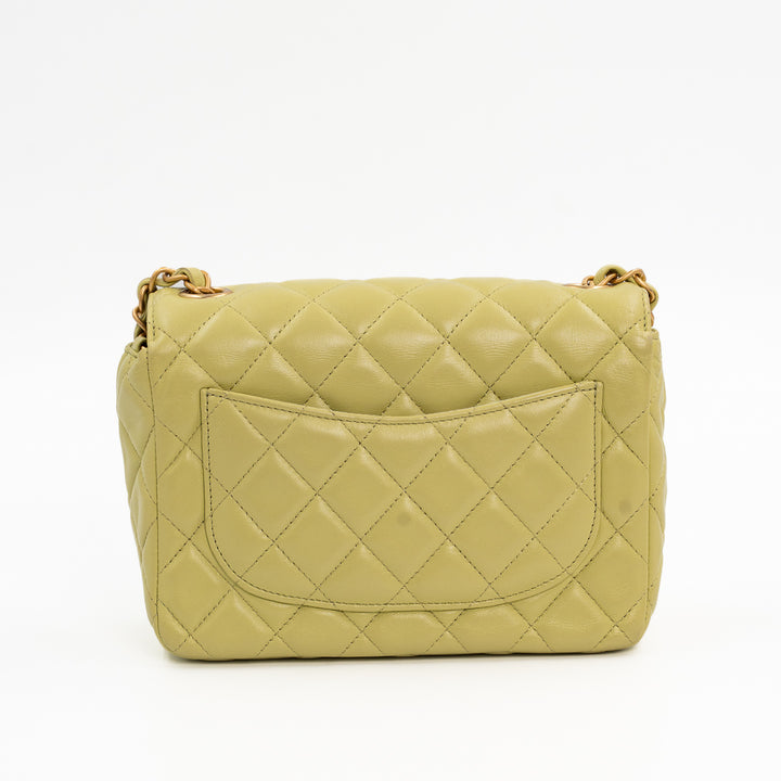 Chanel Small Flap Bag in Green Quilted Lambskin with Casino Collection Charms & Gold Hardware