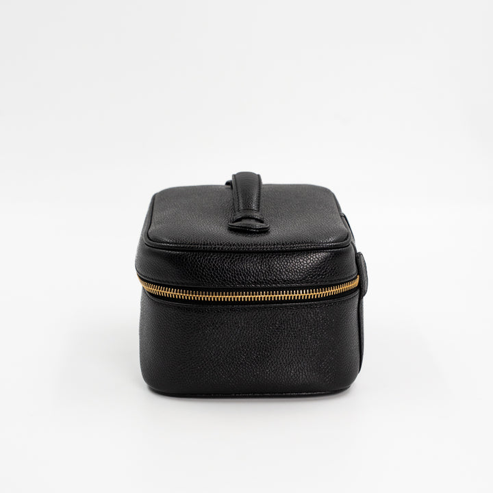 Chanel Vintage Vanity Bag in Black Caviar Leather