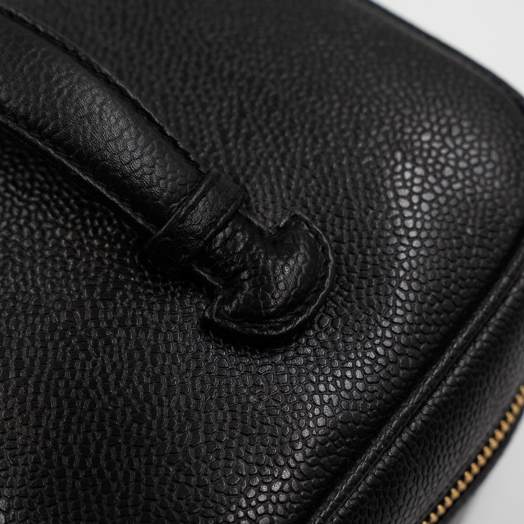 Chanel Vintage Vanity Bag in Black Caviar Leather