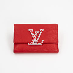 Louis Vuitton Limited Edition Kusama Infinity Dots Capucines Wallet in Red Taurillon Leather