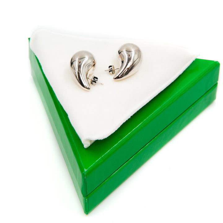 BOTTEGA VENETA Large Drop Earrings in Silver 925 Sterling Silver