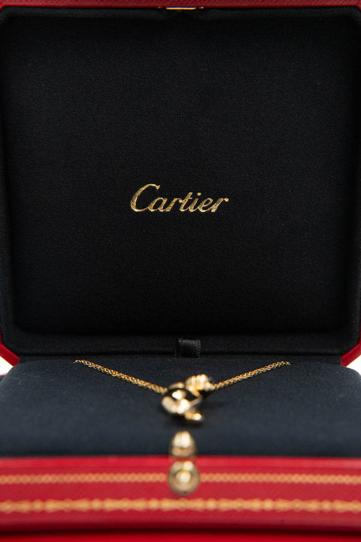 Cartier Panthère de Cartier Necklace in 18K Yellow Gold with Tsavorite Garnet and Onyx Panther Motif