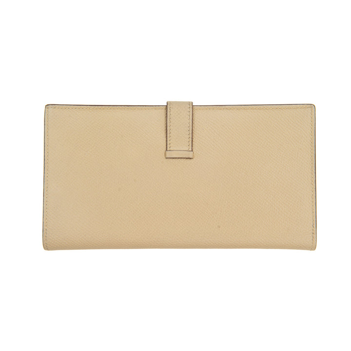 Hermès Béarn Wallet in Craie Epsom Leather with Palladium Hardware