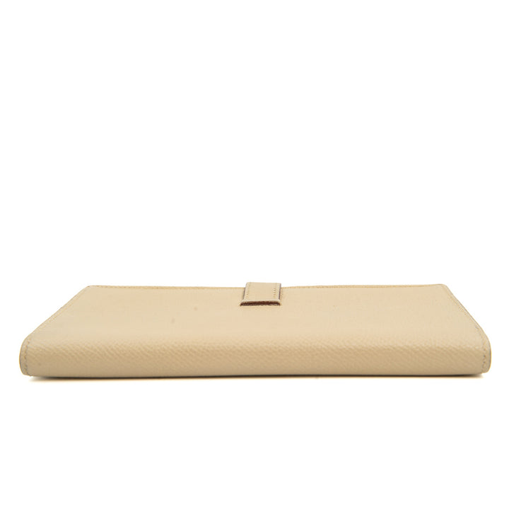 Hermès Béarn Wallet in Craie Epsom Leather with Palladium Hardware