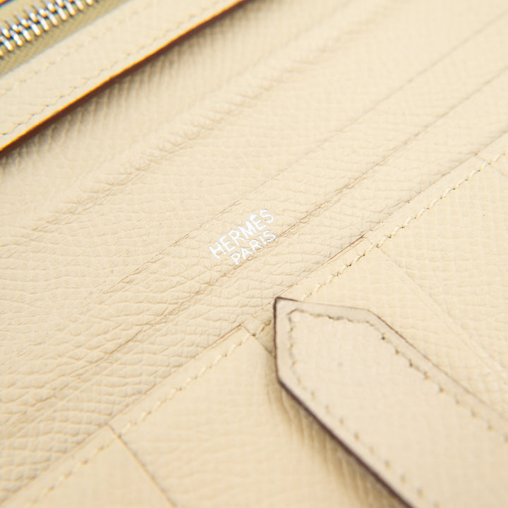 Hermès Béarn Wallet in Craie Epsom Leather with Palladium Hardware