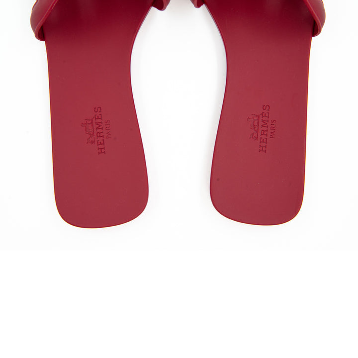 Hermès Aloha Sandals in Rose Baie Rubber
