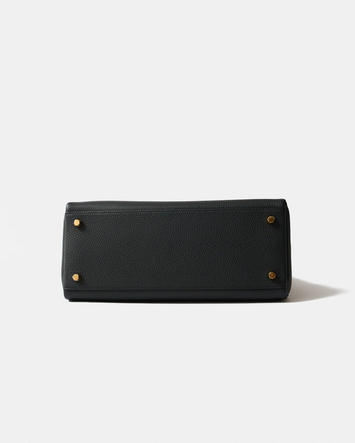 Hermès Kelly II Retourne 28 Noir Togo Leather Bag with Gold Hardware