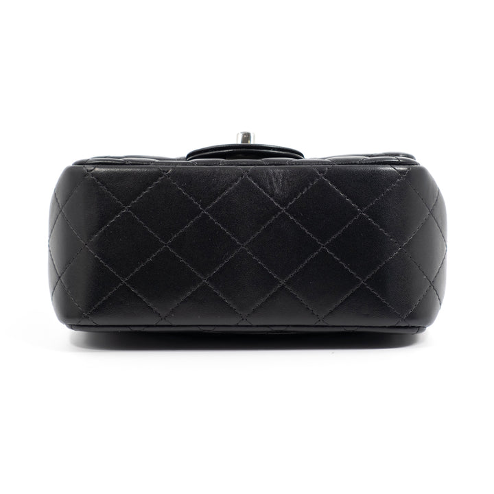 Chanel Lambskin Quilted Mini Square Flap Black Bag