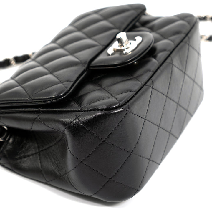 Chanel Lambskin Quilted Mini Square Flap Black Bag