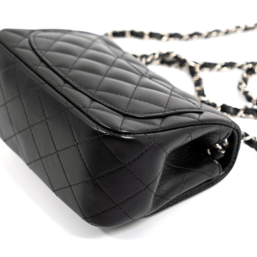 Chanel Lambskin Quilted Mini Square Flap Black Bag
