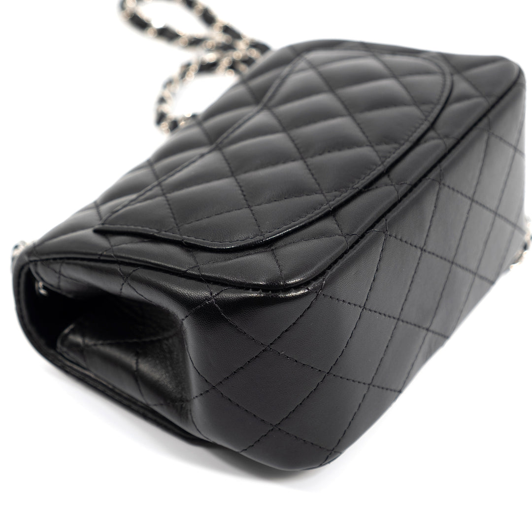 Chanel Lambskin Quilted Mini Square Flap Black Bag