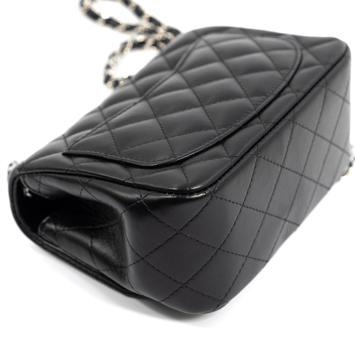 Chanel Lambskin Quilted Mini Square Flap Black Bag