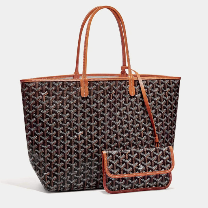 Goyard Black & Tan Goyardine Coated Canvas and Leather Saint Louis PM Tote Bag