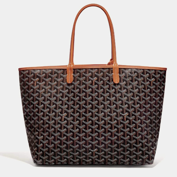 Goyard Black & Tan Goyardine Coated Canvas and Leather Saint Louis PM Tote Bag