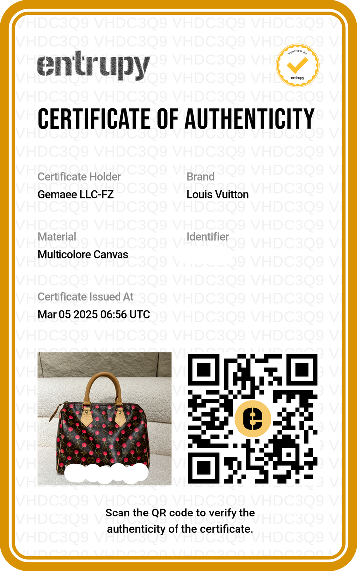 Louis Vuitton Cherry Speedy 25 Handbag