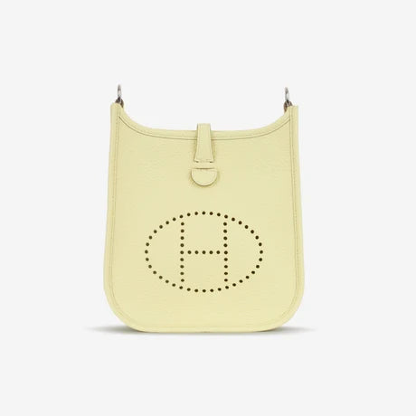 Hermès Evelyne TPM in Jaune Milton Clemence Leather with Palladium Hardware