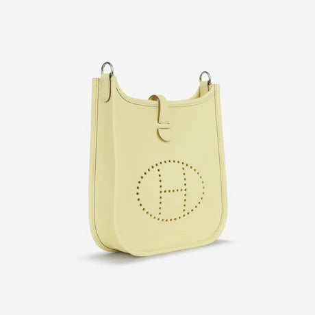 Hermès Evelyne TPM in Jaune Milton Clemence Leather with Palladium Hardware