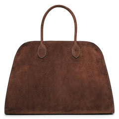 The Row margaux 15 Bag in Brown Suede