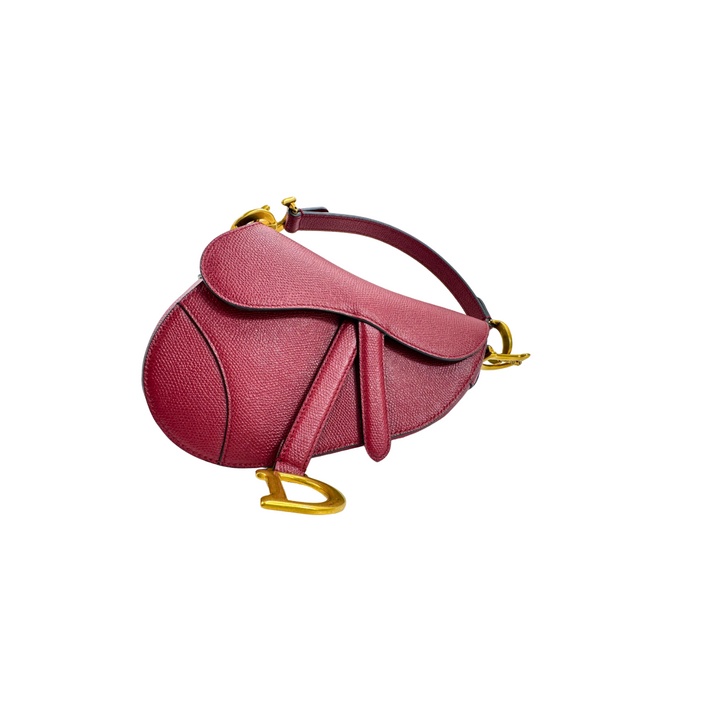 Christian Dior Grained Calfskin Saddle Mini Bag