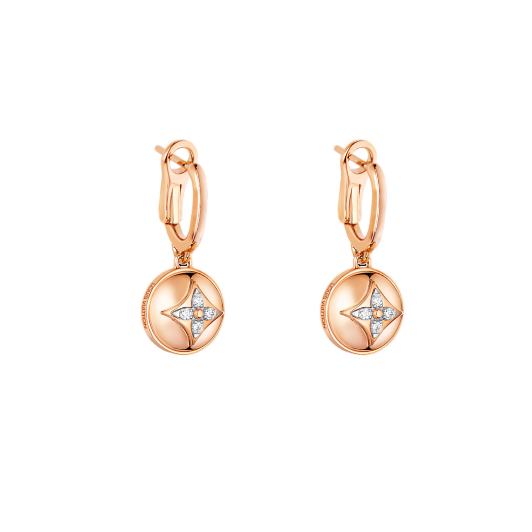 Louis Vuitton Color Blossom Earrings, Pink Gold, White Gold And Diamonds