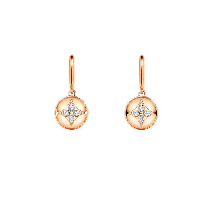 Louis Vuitton Color Blossom Earrings, Pink Gold, White Gold And Diamonds