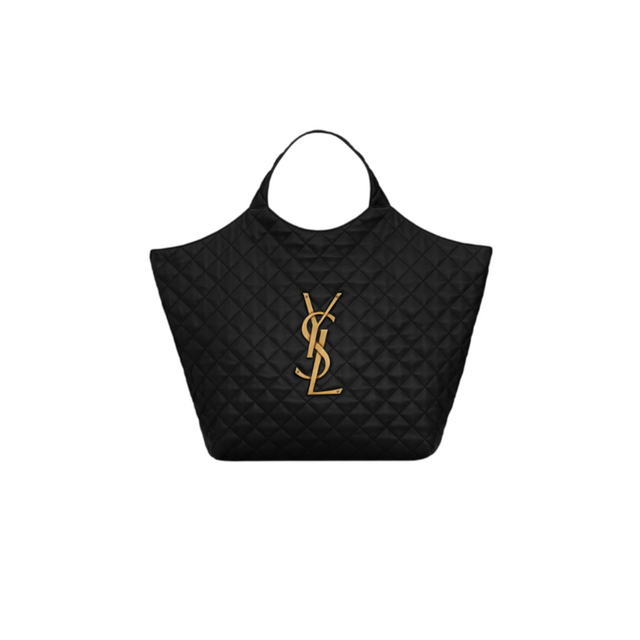 Saint Laurent  Black Icare Maxi Shopping Bag in quilted lambskin