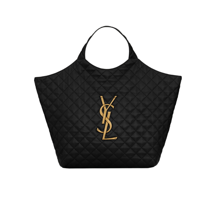 Saint Laurent  Black Icare Maxi Shopping Bag in quilted lambskin