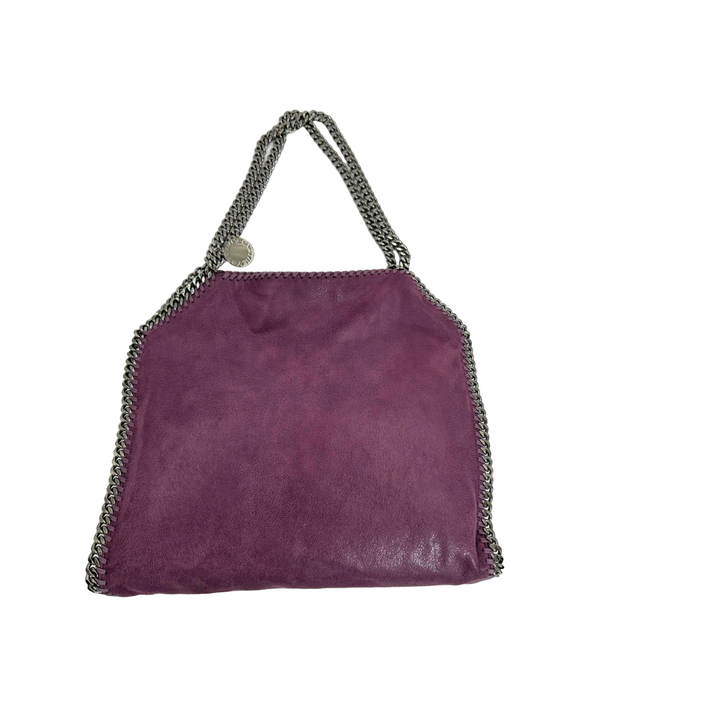 STELLA MCCARTNEY PURPLE FAUX LEATHER MEDIUM FALABELLA TOTE BAG