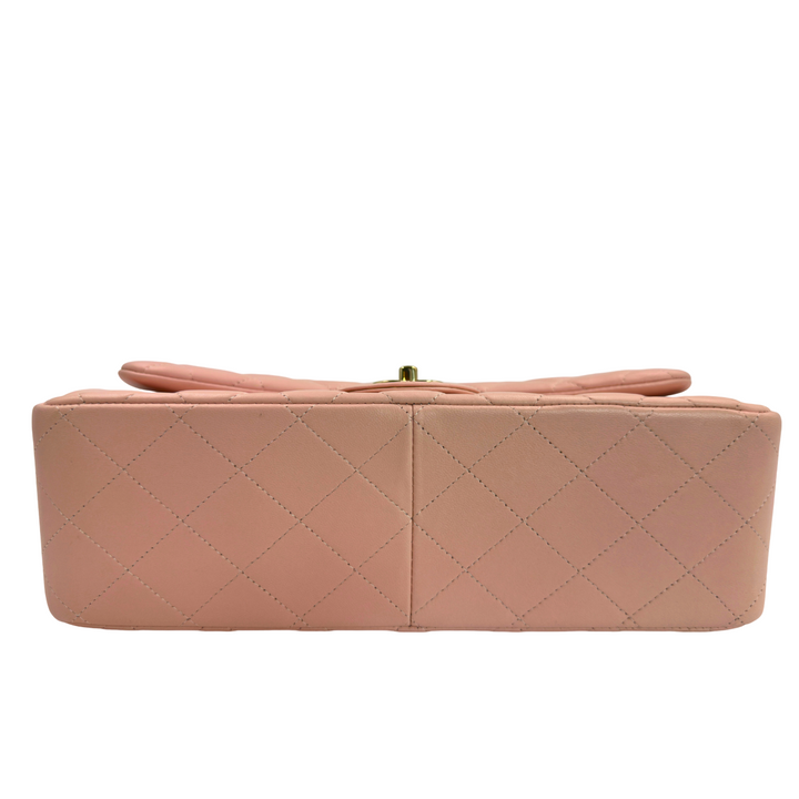 Chanel Lambskin Quilted Jumbo Double Flap Light Pink Bag