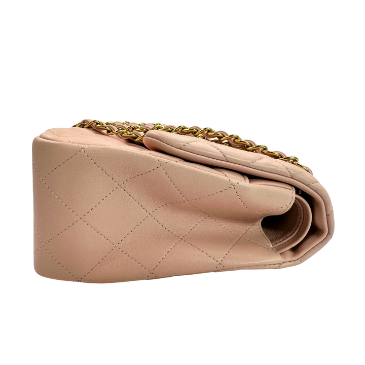 Chanel Lambskin Quilted Jumbo Double Flap Light Pink Bag