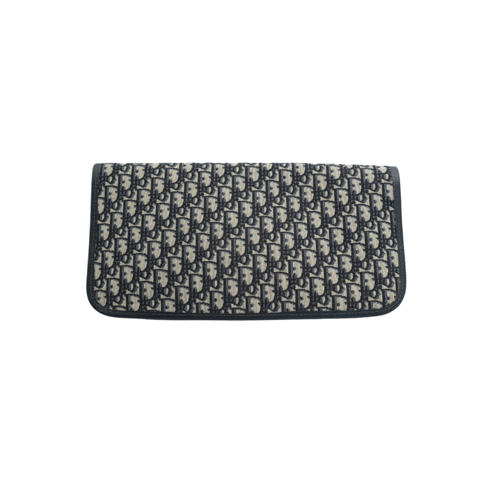 Dior Oblique Fold Over Clutch Blue Bag