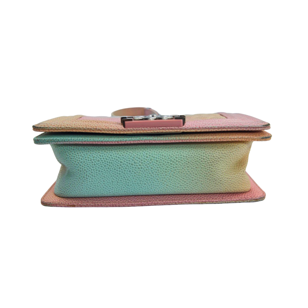 Chanel Multicolor Caviar Quilted Medium Rainbow Boy Flap Bag