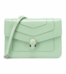 Bulgari Serpenti Forever Crossbody Bag in Mint Green Patent Leather