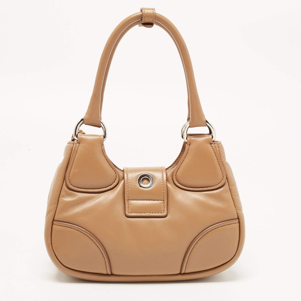 Prada Moon Re Edition 2002 Padded Nappa Leather Bag  Caramel - Gemaee  UAE