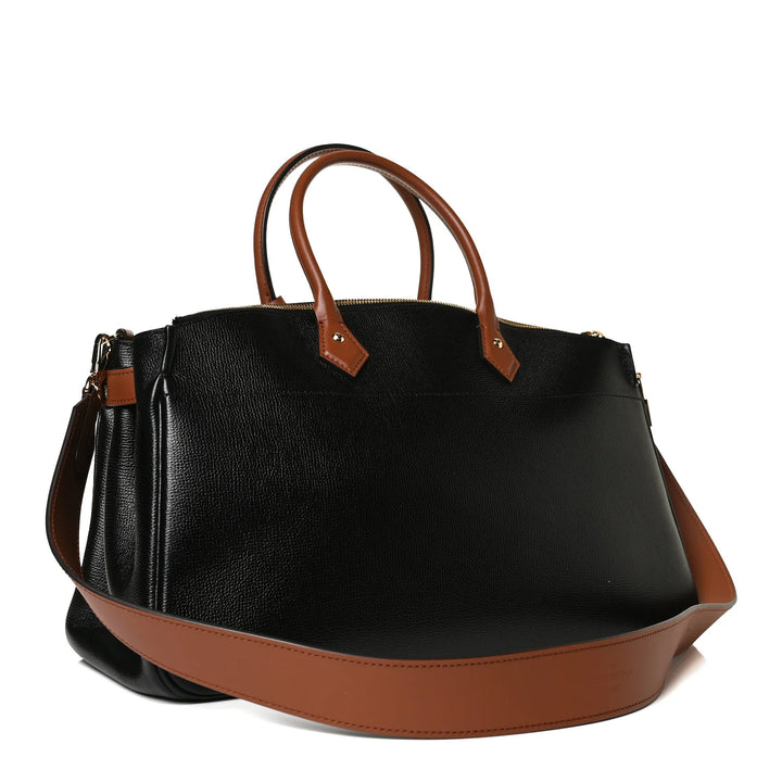 Louis Vuitton All Set MM Bag in Black & Brown Calfskin Leather