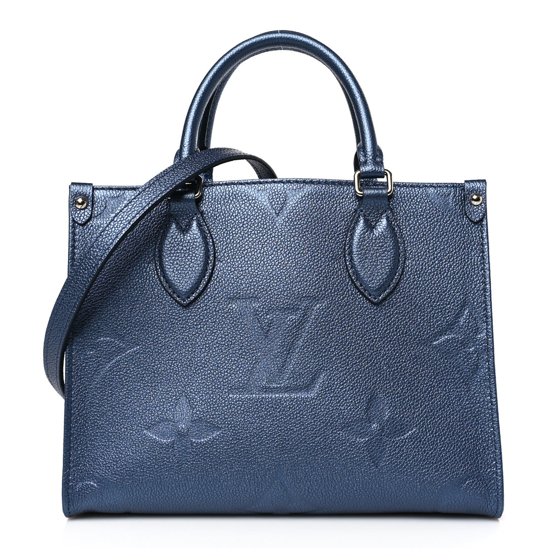 Louis Vuitton Metallic Empreinte Monogram Giant Onthego PM Navy