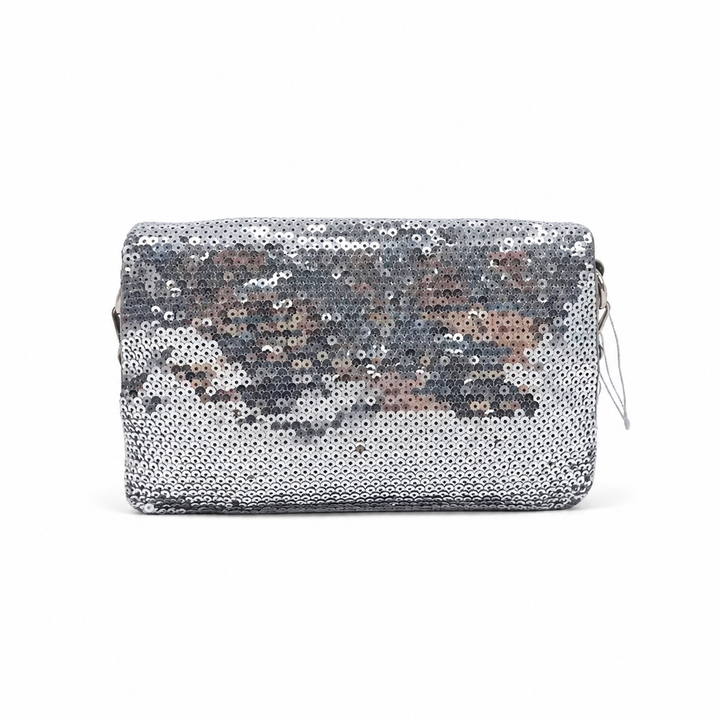 Miu Miu Silver Glitter Sequin Shoulder Bag
