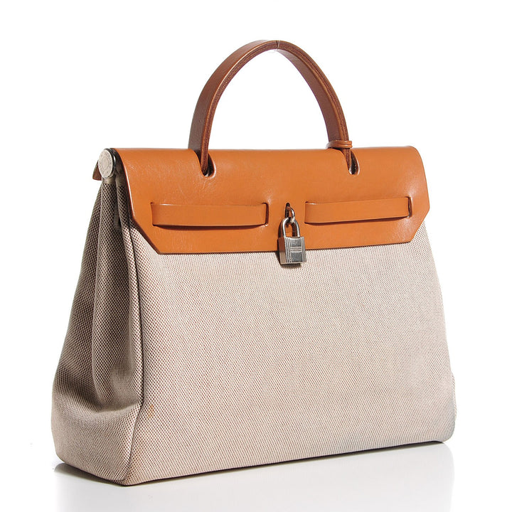 Hermès Herbag Zip 31 Ecru Beige - Gemaee  UAE