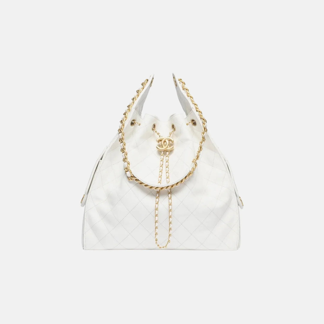Chanel 25 Medium Handbag in Grained Calfskin with Gold-Tone Hardware