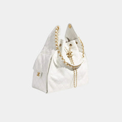 Chanel 25 Medium Handbag in Grained Calfskin with Gold-Tone Hardware