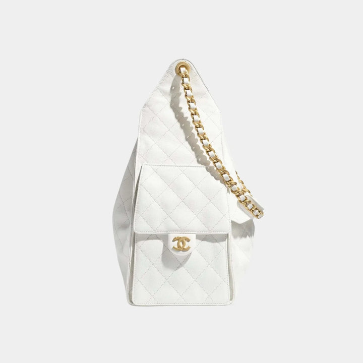 Chanel 25 Medium Handbag in Grained Calfskin with Gold-Tone Hardware