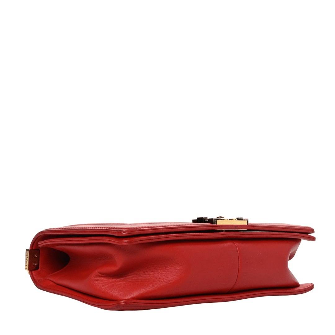 Chanel Red Cube Embossed Lambskin Leather Bag - Gemaee  UAE